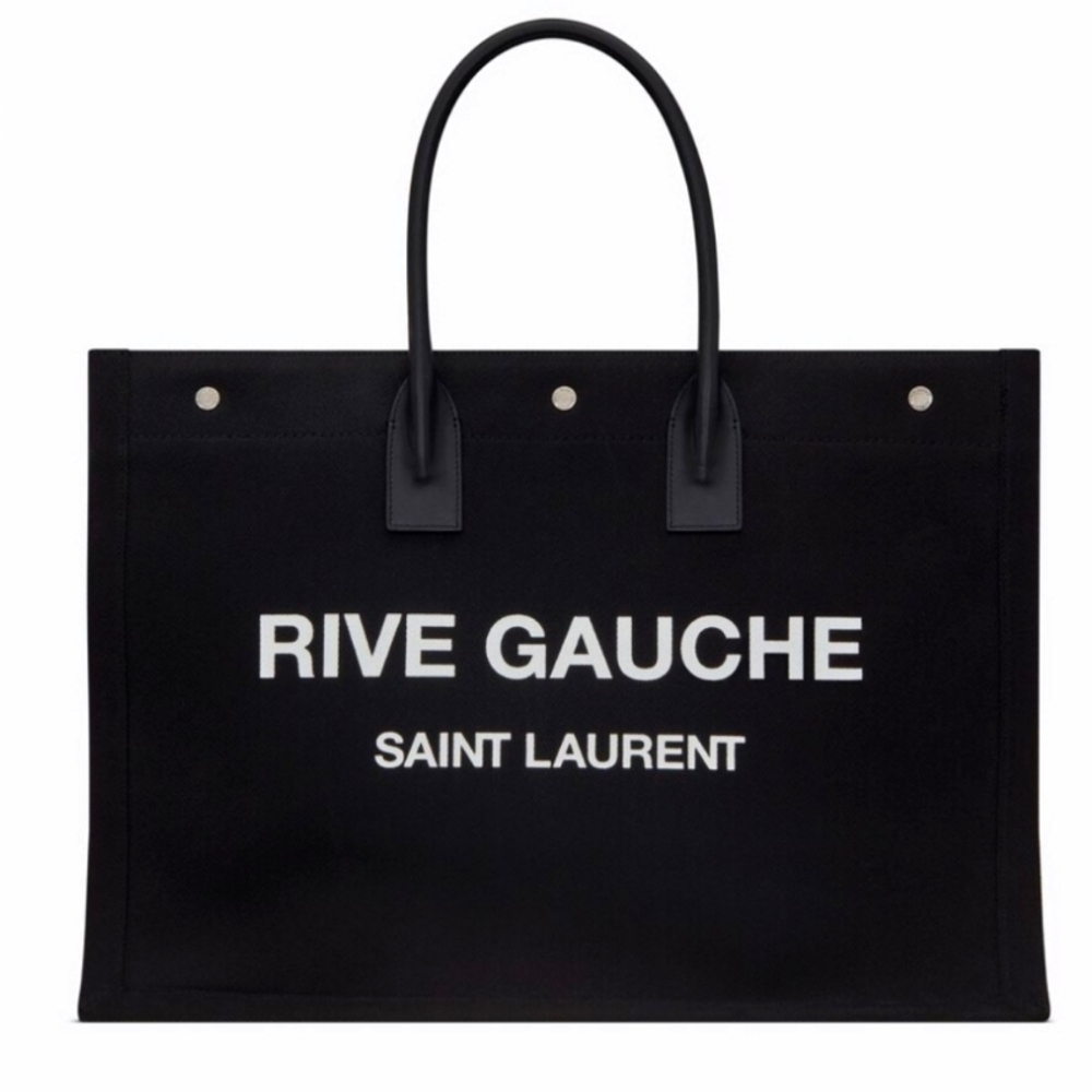 Yves Saint Laurent Rive Gauche Canvas Tote Bag